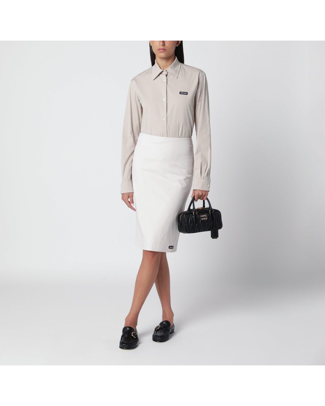 Miu Miu White Pencil Skirt