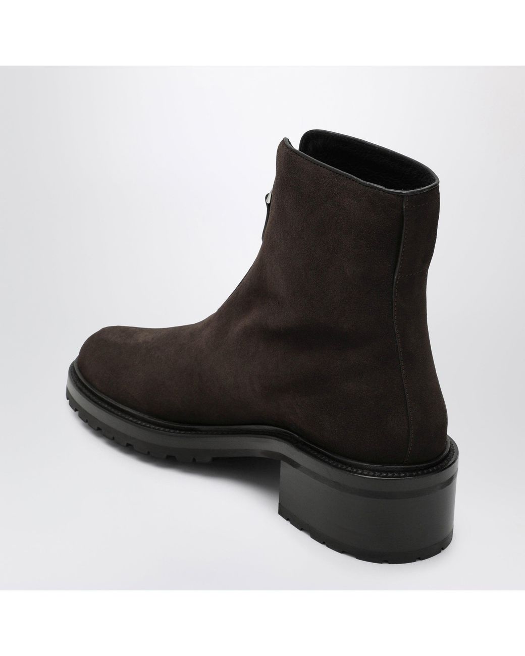 The Row Black Hike Mocha Suede Ankle Boot