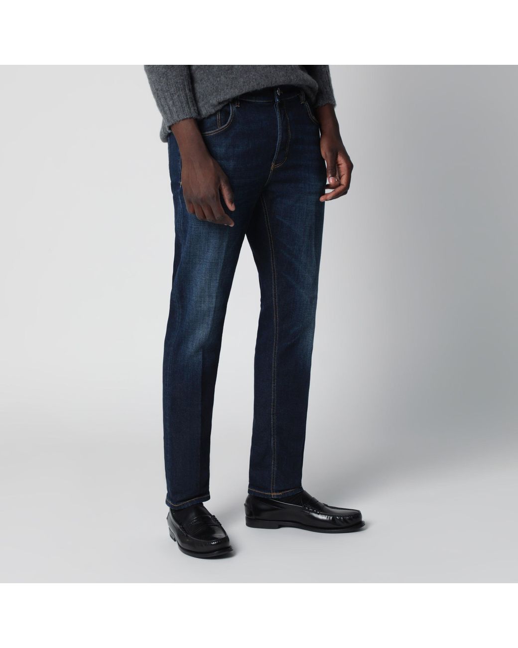 PT Torino Blue Dark Washed Jeans for men