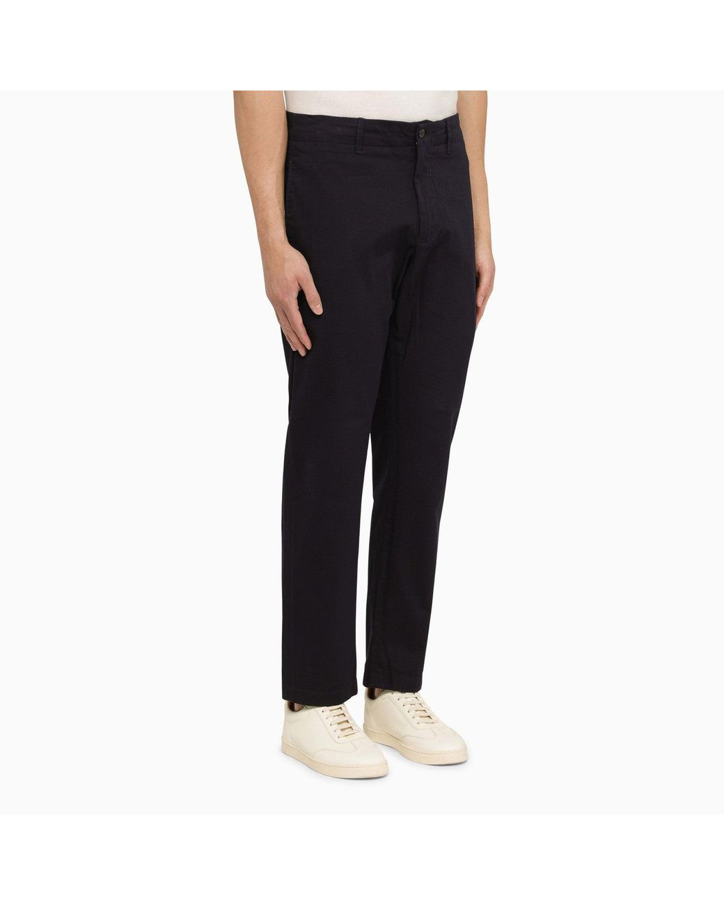 Department 5 Black Regular Cotton Trousers for men