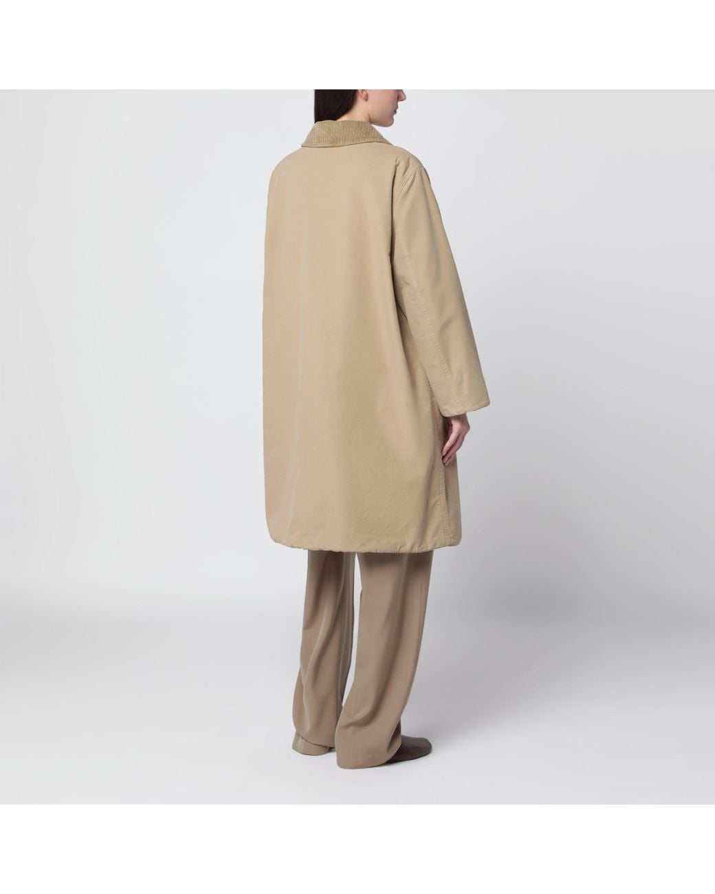 The Row Natural Etoli Cotton Velvet Coat