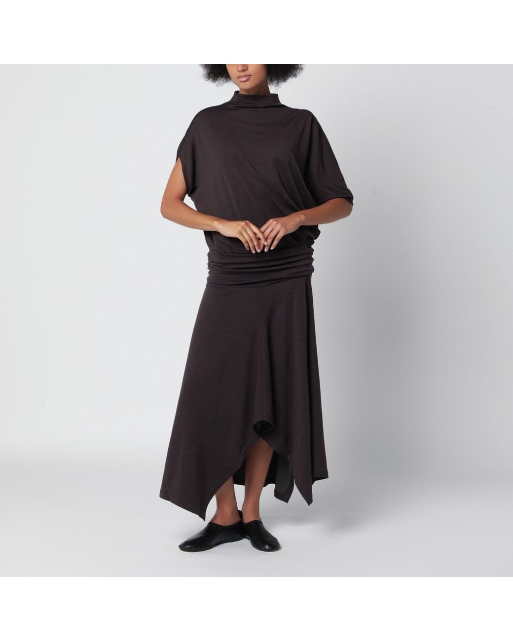 Lemaire Black Twisted Dress