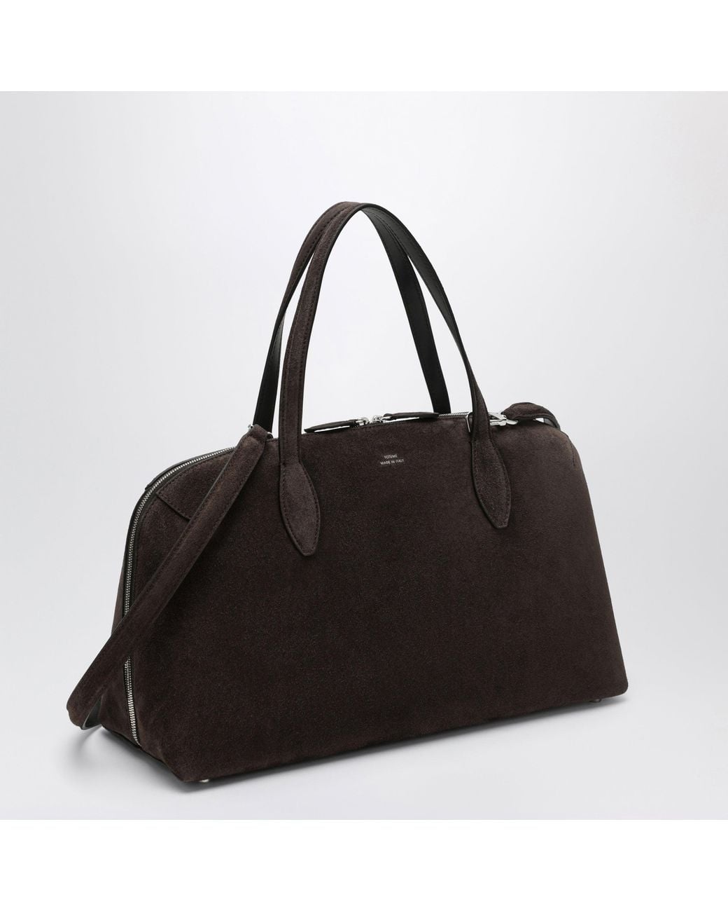 Totême Black Medium Day Suede Tote Bag