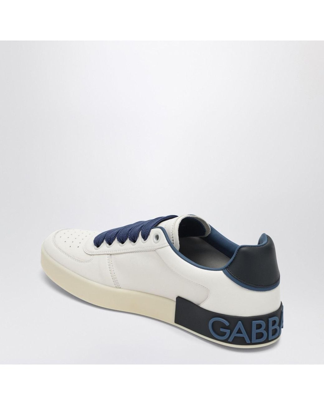 Dolce & Gabbana White Portofino Leather Sneakers for men
