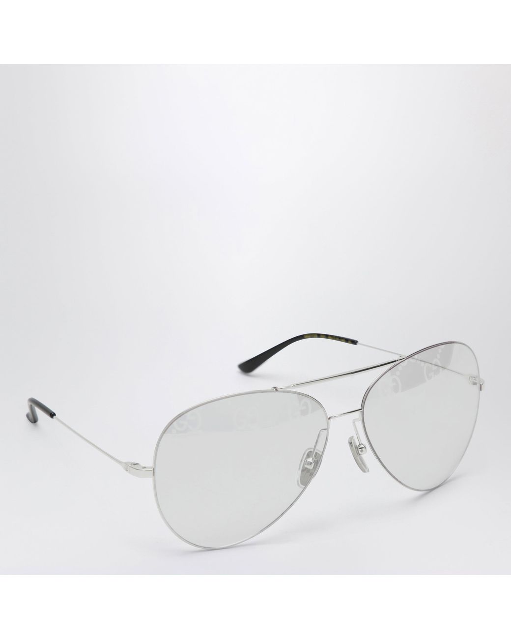 Gucci White Pilot Sunglasses for men
