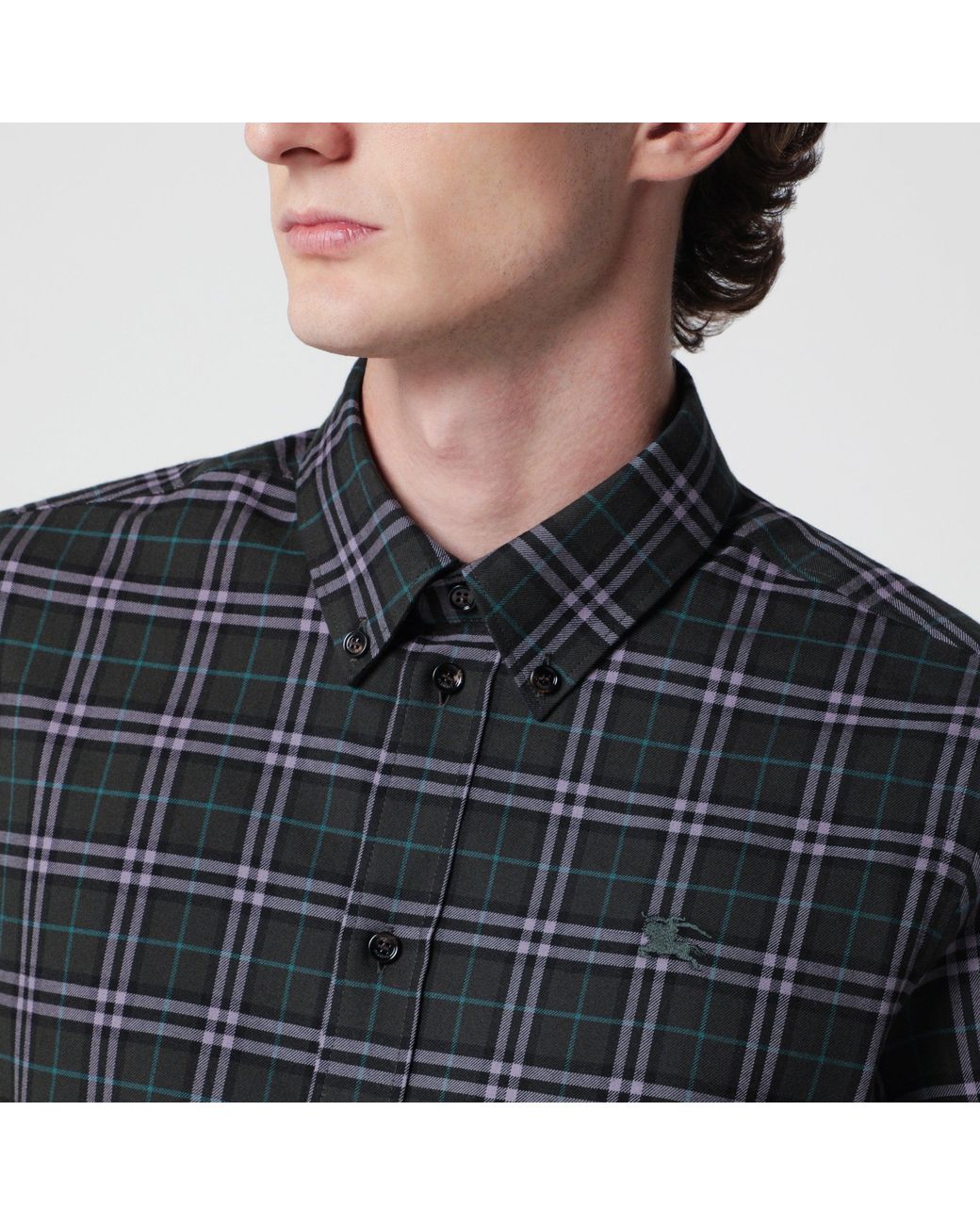 Burberry Black Marsh Check Cotton Shirt for men