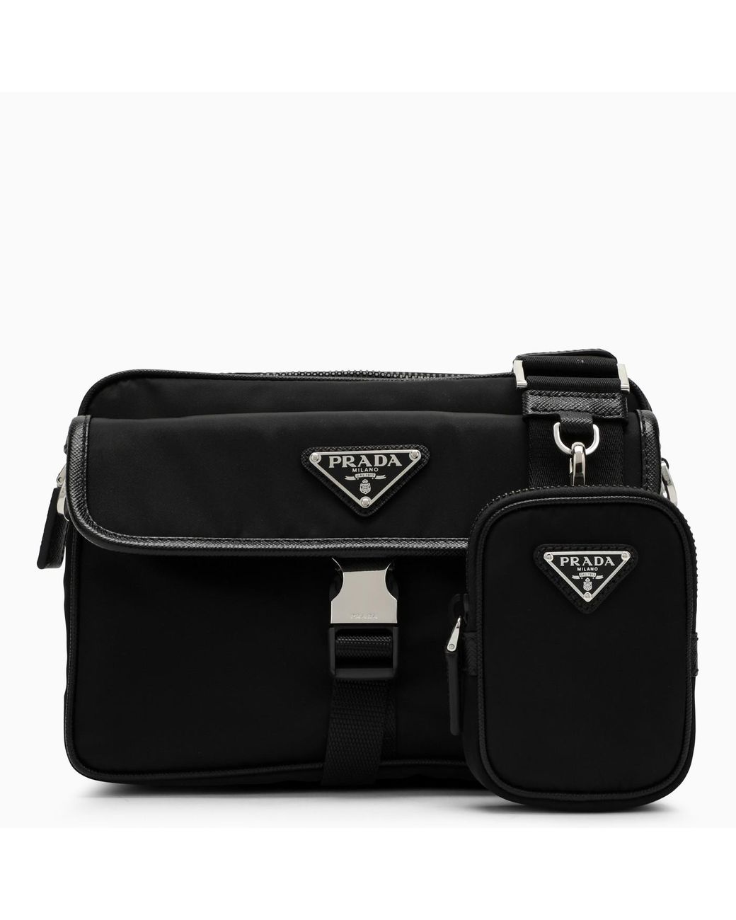 Prada Renylon Crossbody Bag in Black for Men Lyst