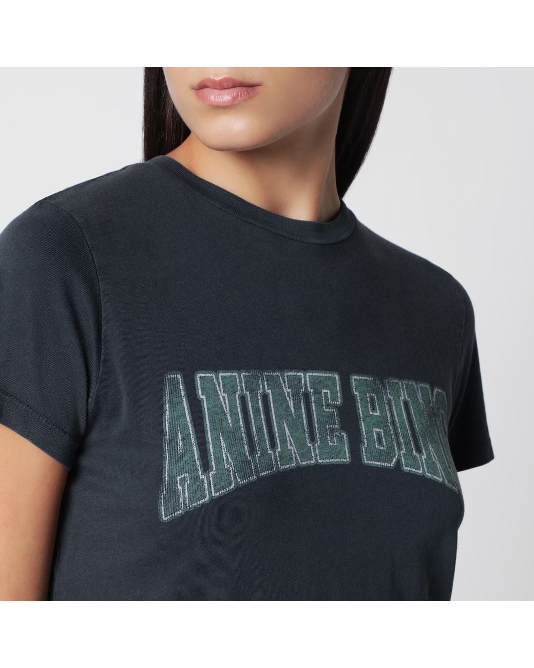 Anine Bing Black Shelley Cotton T-Shirt
