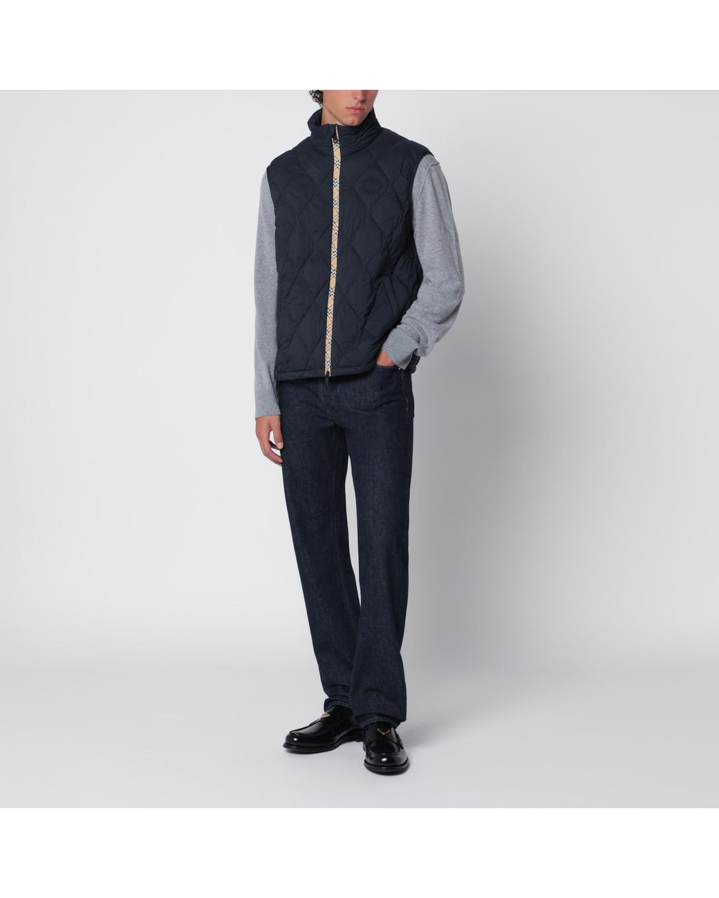 Burberry Blue Acresford Quilted Nylon Gilet for men
