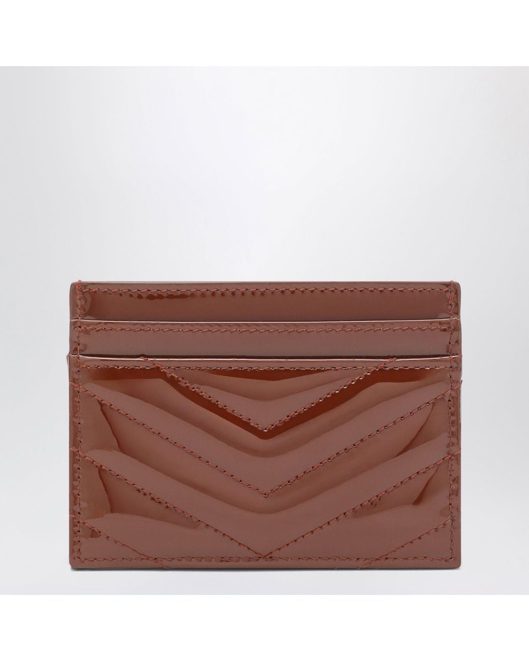 Saint Laurent Brown Cassandre Card Holder
