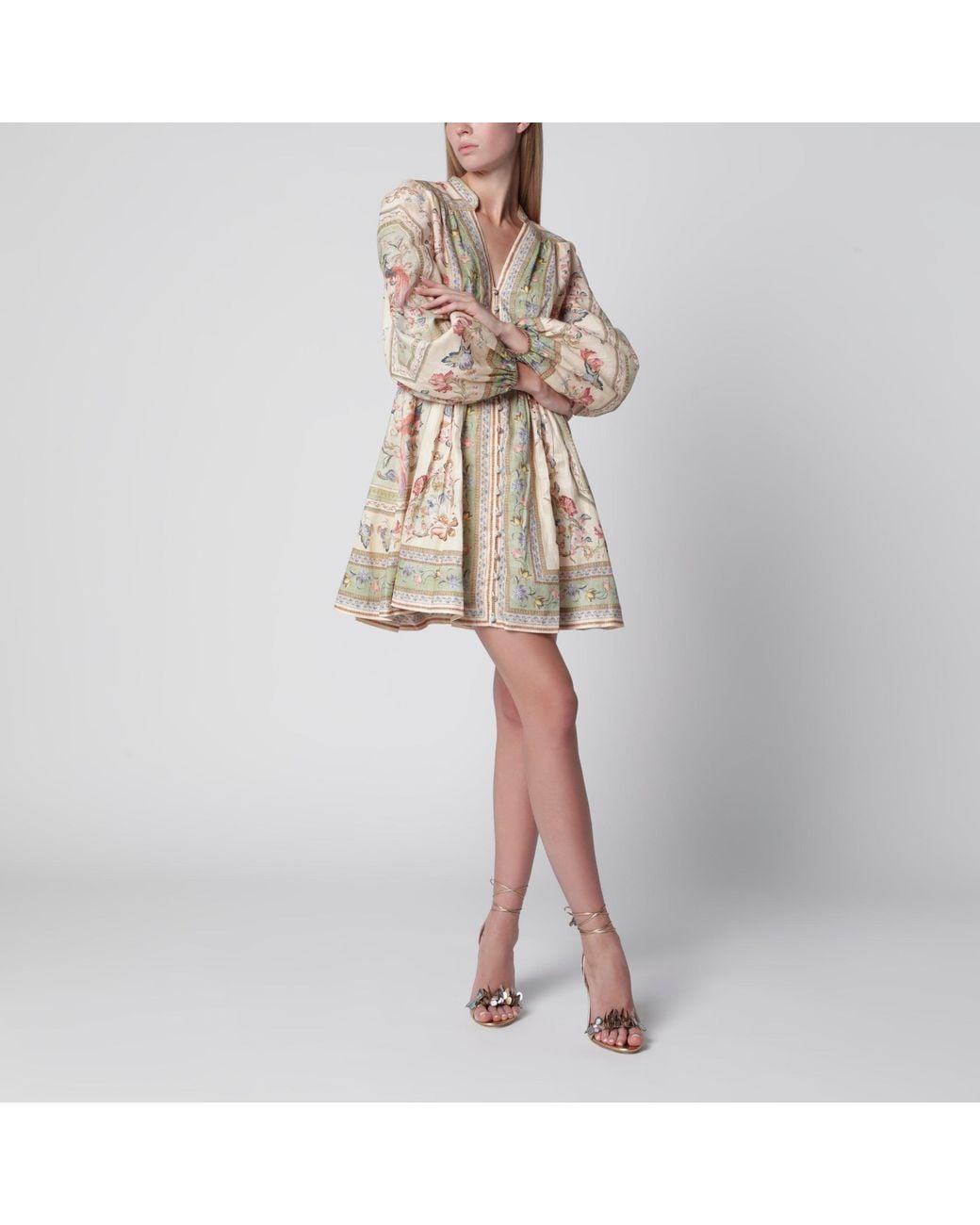 Zimmermann Natural Roselight Mini Dress