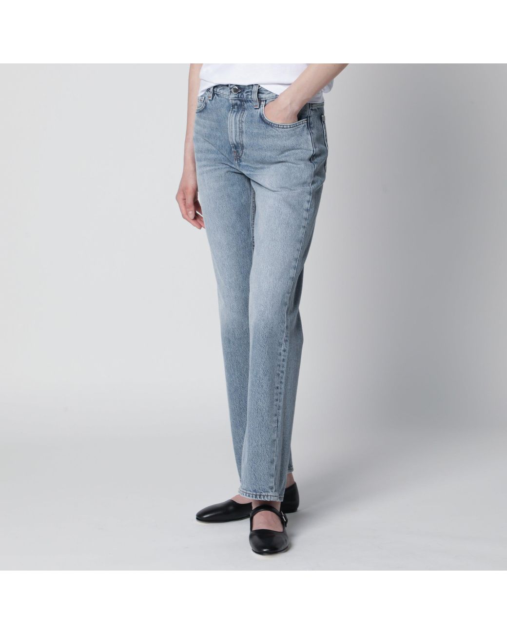 Totême  Blue Washed-Effect Jeans