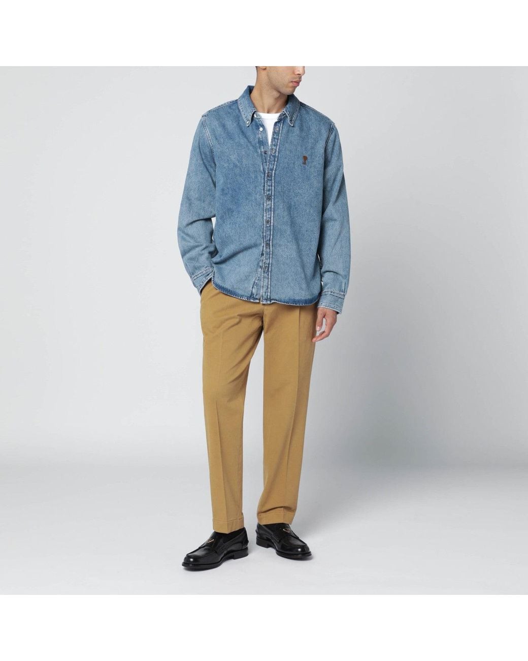 Santaniello Natural Ochre Cotton And Cashmere Trousers for men