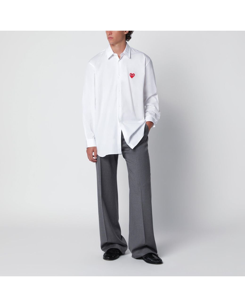 COMME DES GARÇONS PLAY White Shirt Cotton Shirt for men