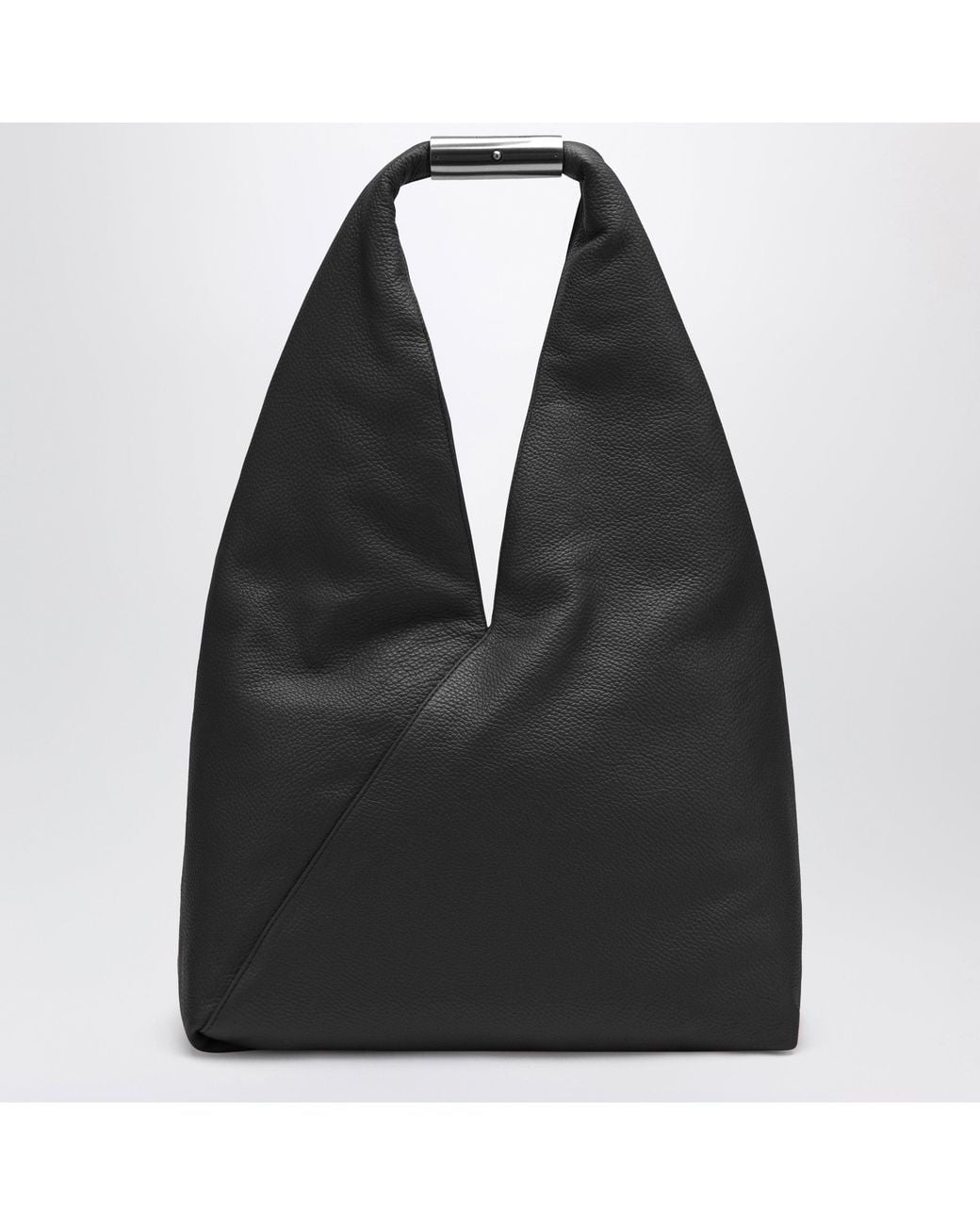 MM6 by Maison Margiela Black Large Japanese Bag With Jewel Handle