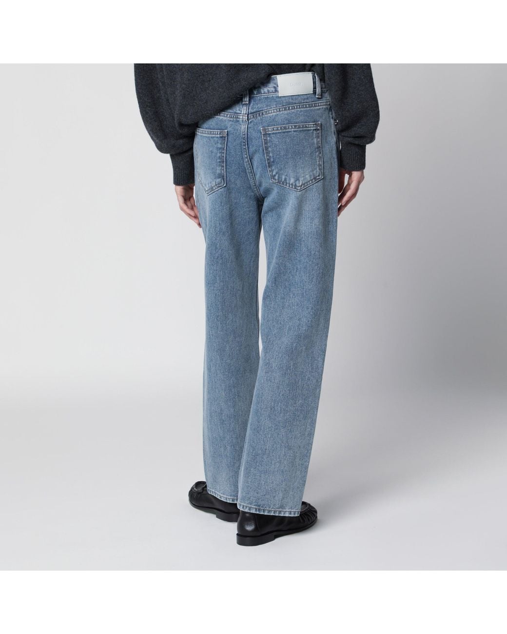 DUNST Blue Slick Cotton Cigarette Jeans For