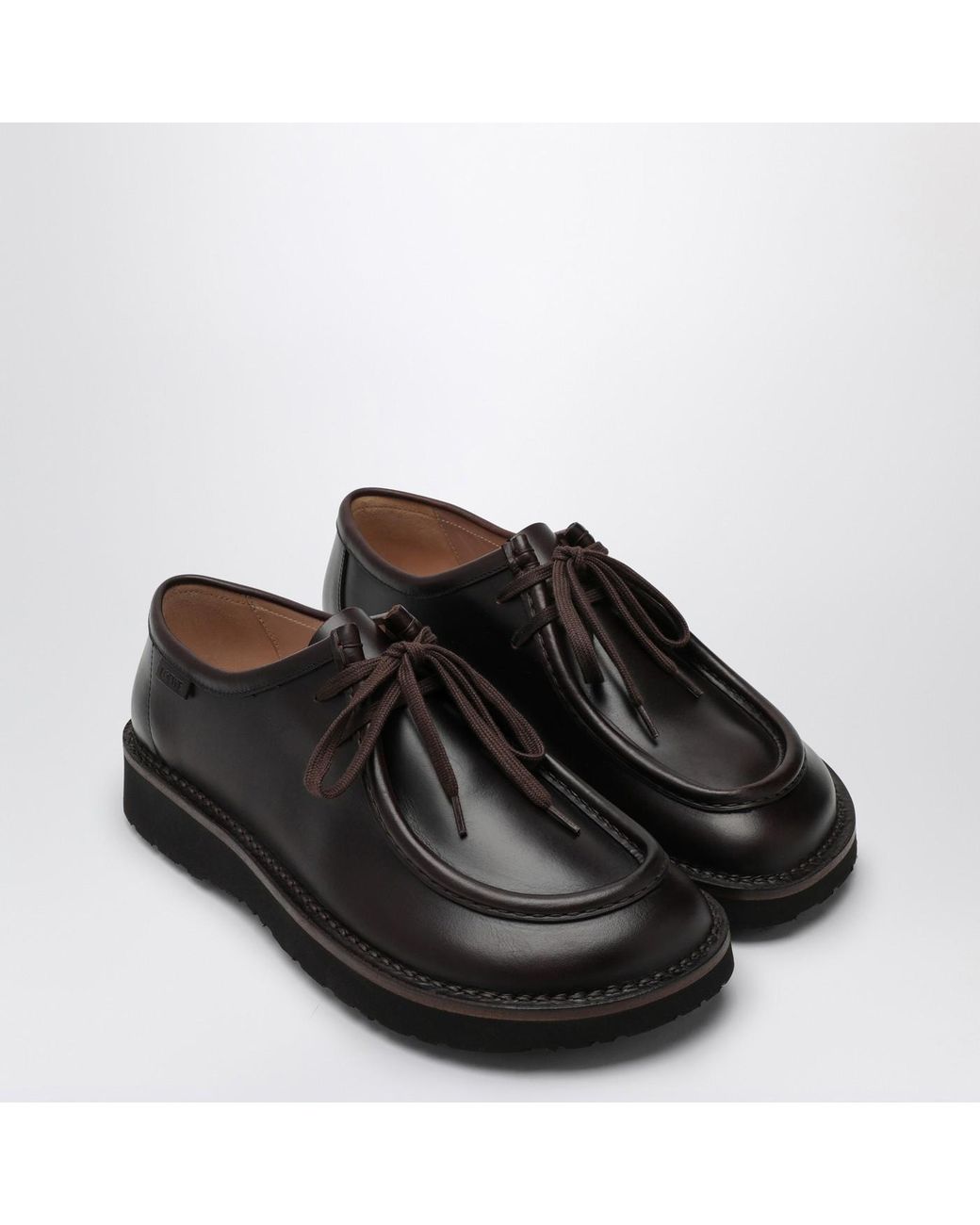 Loewe Faro Leather Lace-Up Shoes in Black for Men | Lyst