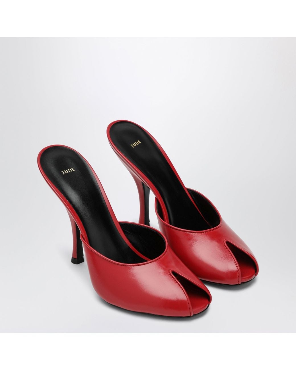 Jude Leather Date Mule in Red | Lyst UK