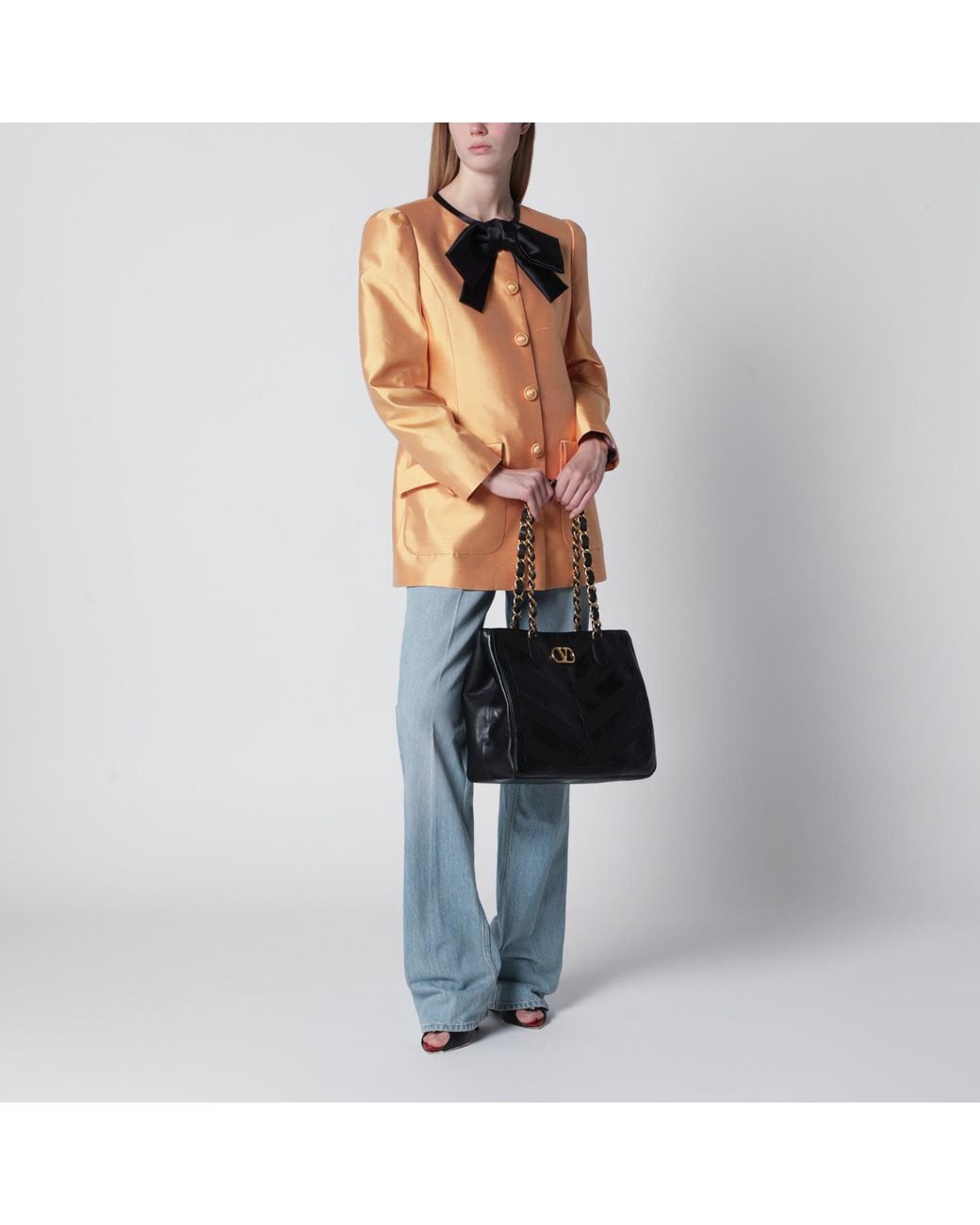Valentino Orange Pea Coat