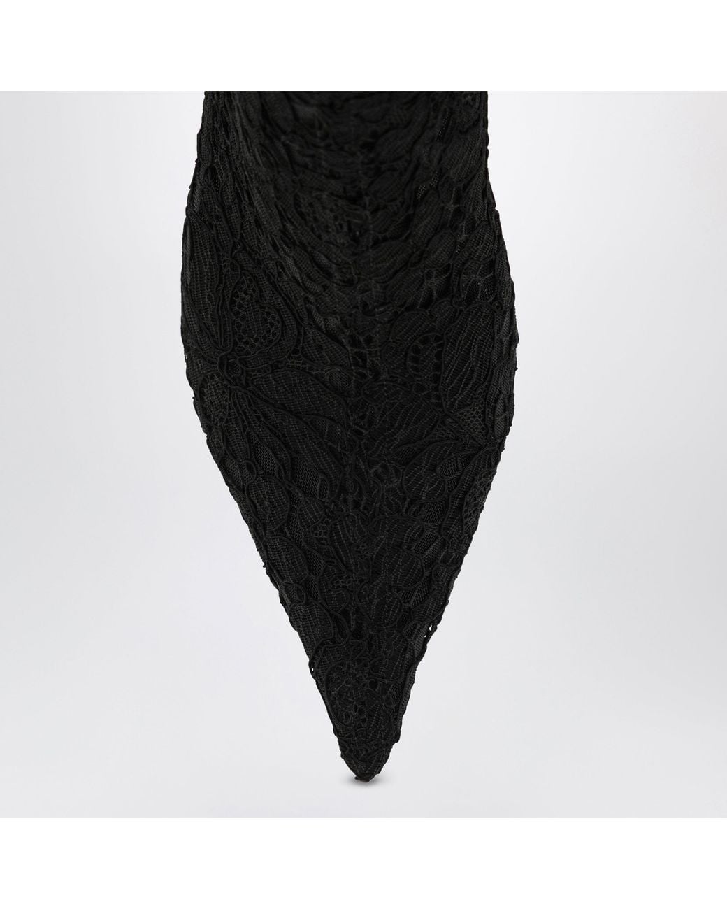 Dolce & Gabbana Black Lace And Patent Leather Ankle Boot