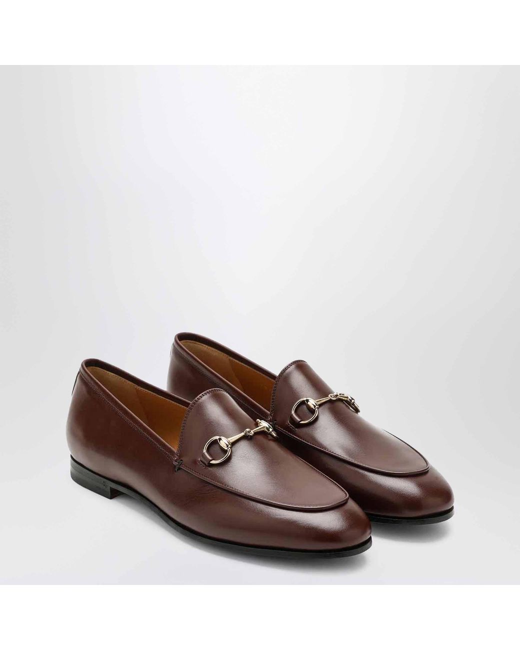 Gucci Brown Jordaan Loafer In Leather