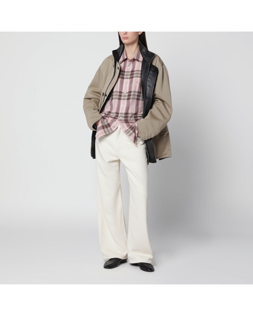 Auralee Natural Reversible Short Coat
