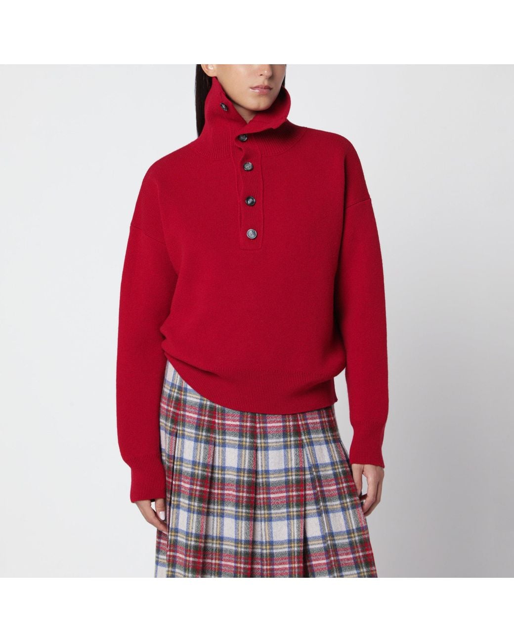 AMI Red Wool Sweater