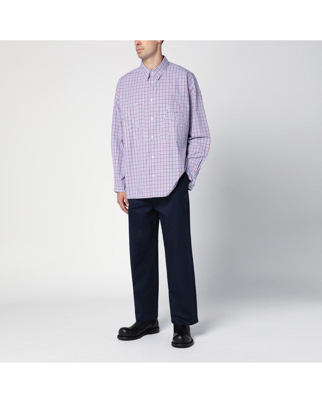 New Amsterdam Surf Association Blue Cotton Blend Trousers for men