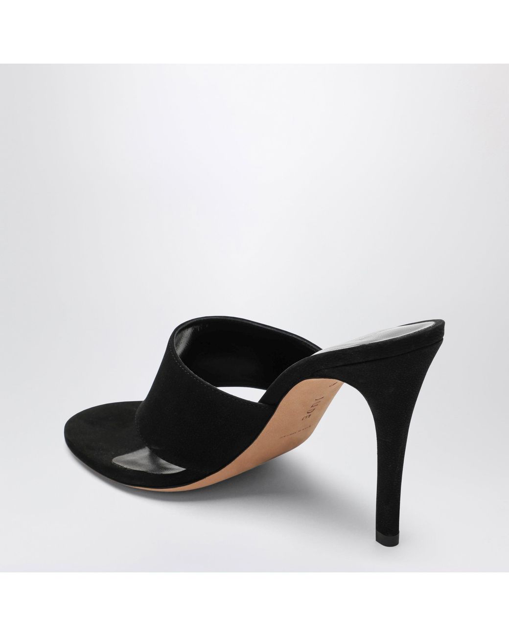 Jude Black Nubuck Leather Thong Sandals