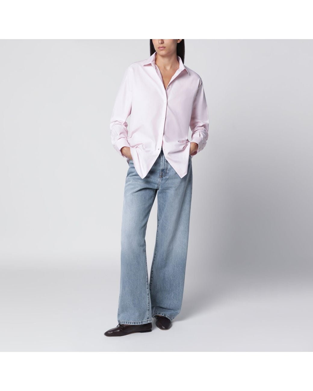 Rohe White Cotton Button-Down Shirt