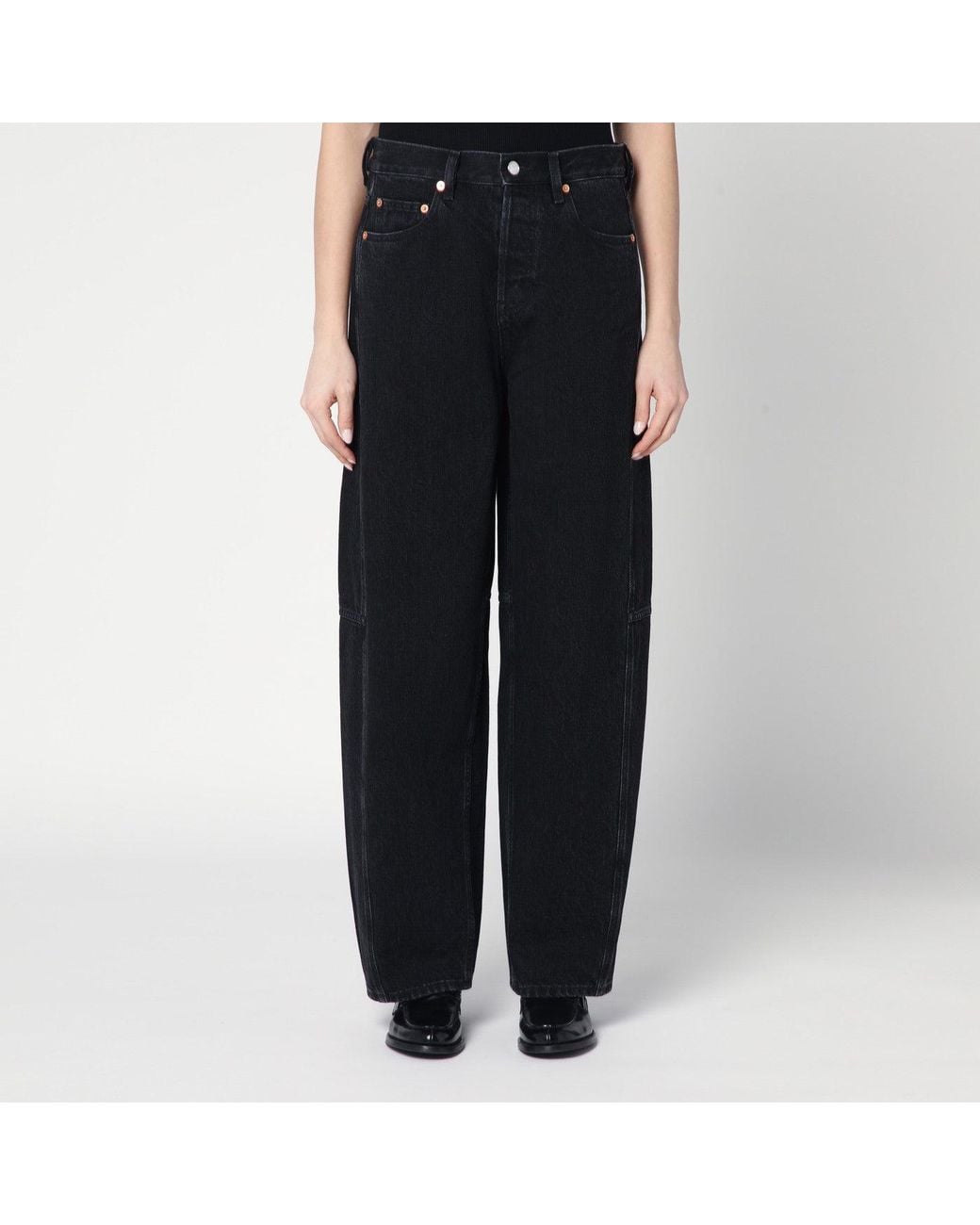 Gucci Black Wide-Leg Jeans