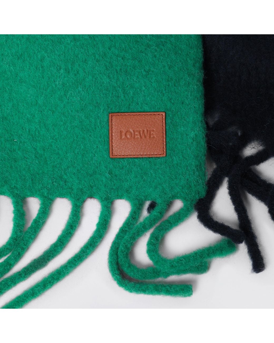 Loewe Green Two-Tone Scarf for men