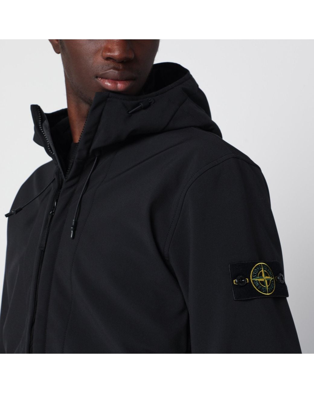 Stone Island Black Zip-Up Jacket for men