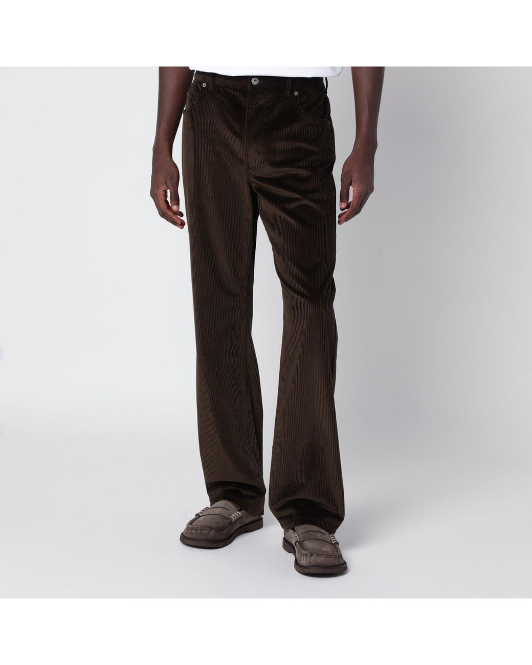 Loewe Black Cotton Corduroy Trousers for men