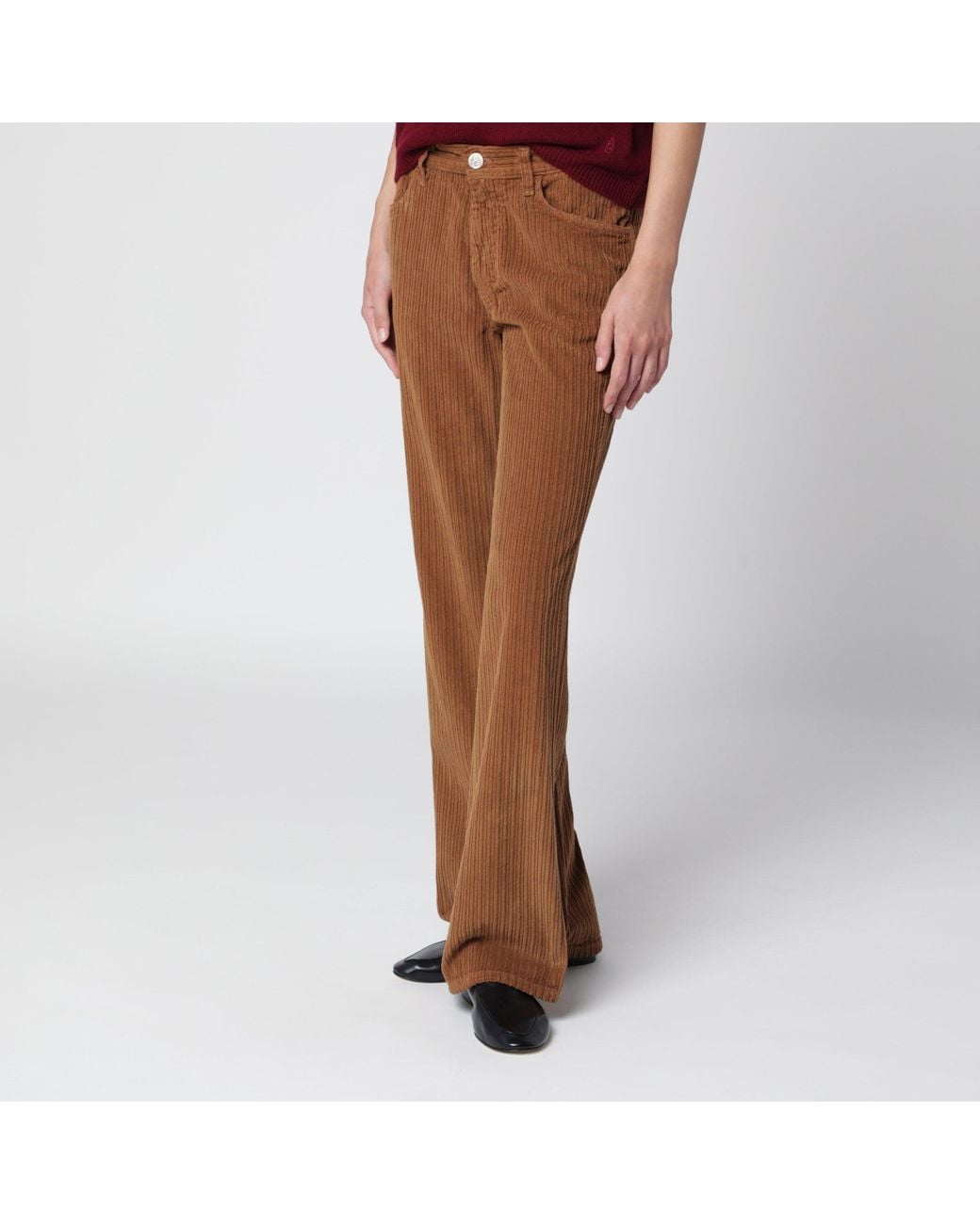 Alexandra Golovanoff Brown France Havane 21 Corduroy Trousers