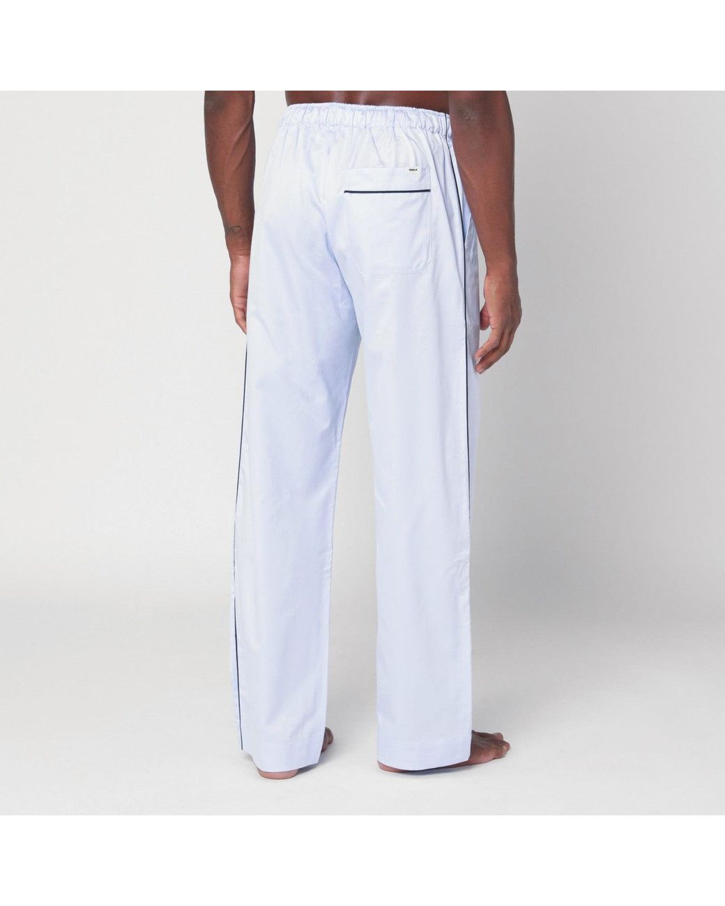 Tekla White Light Pyjama Trousers for men