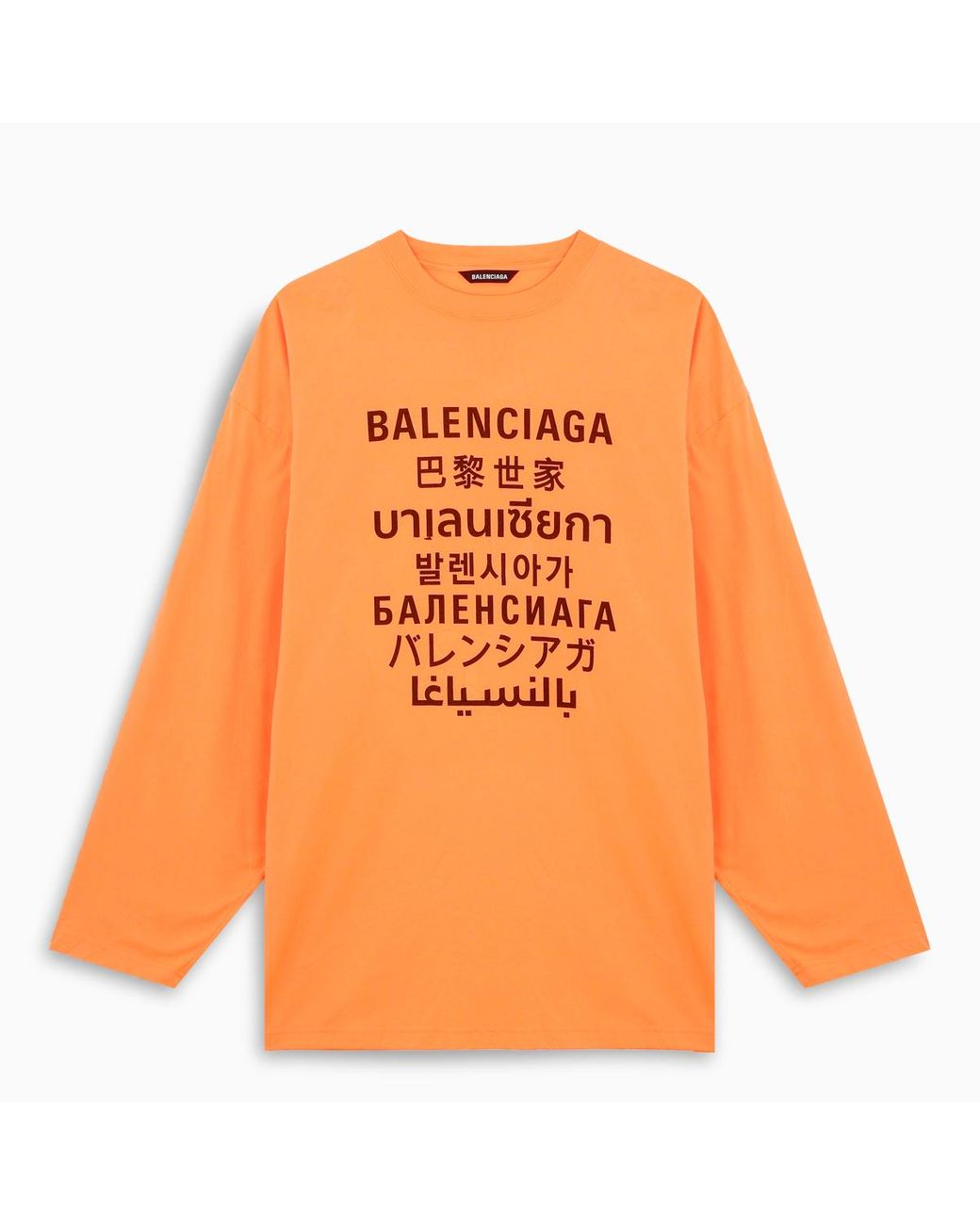 balenciaga orange shirt