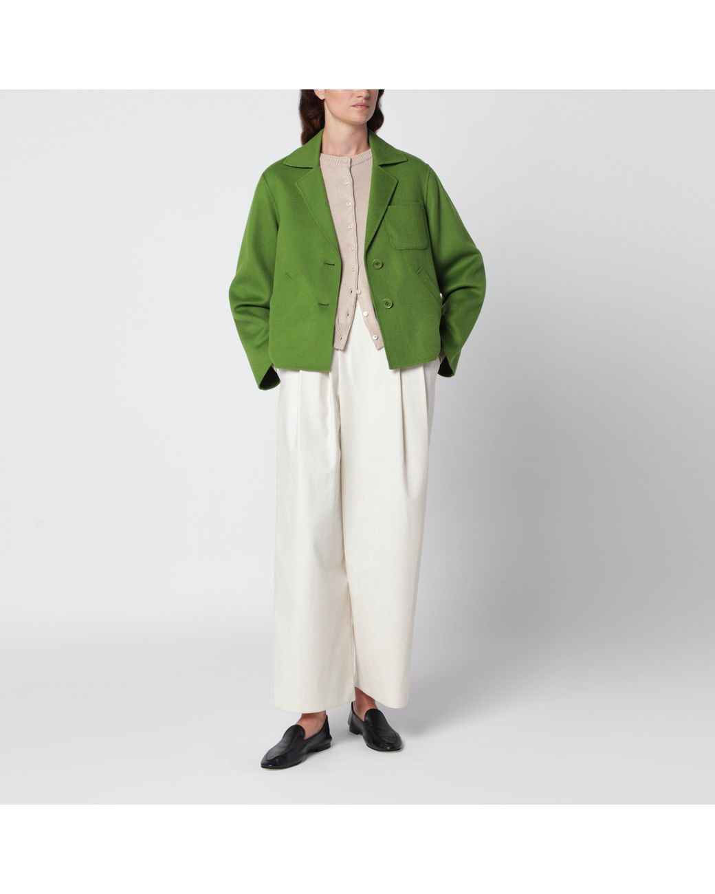 Weekend by Maxmara Green Cropped Jacket