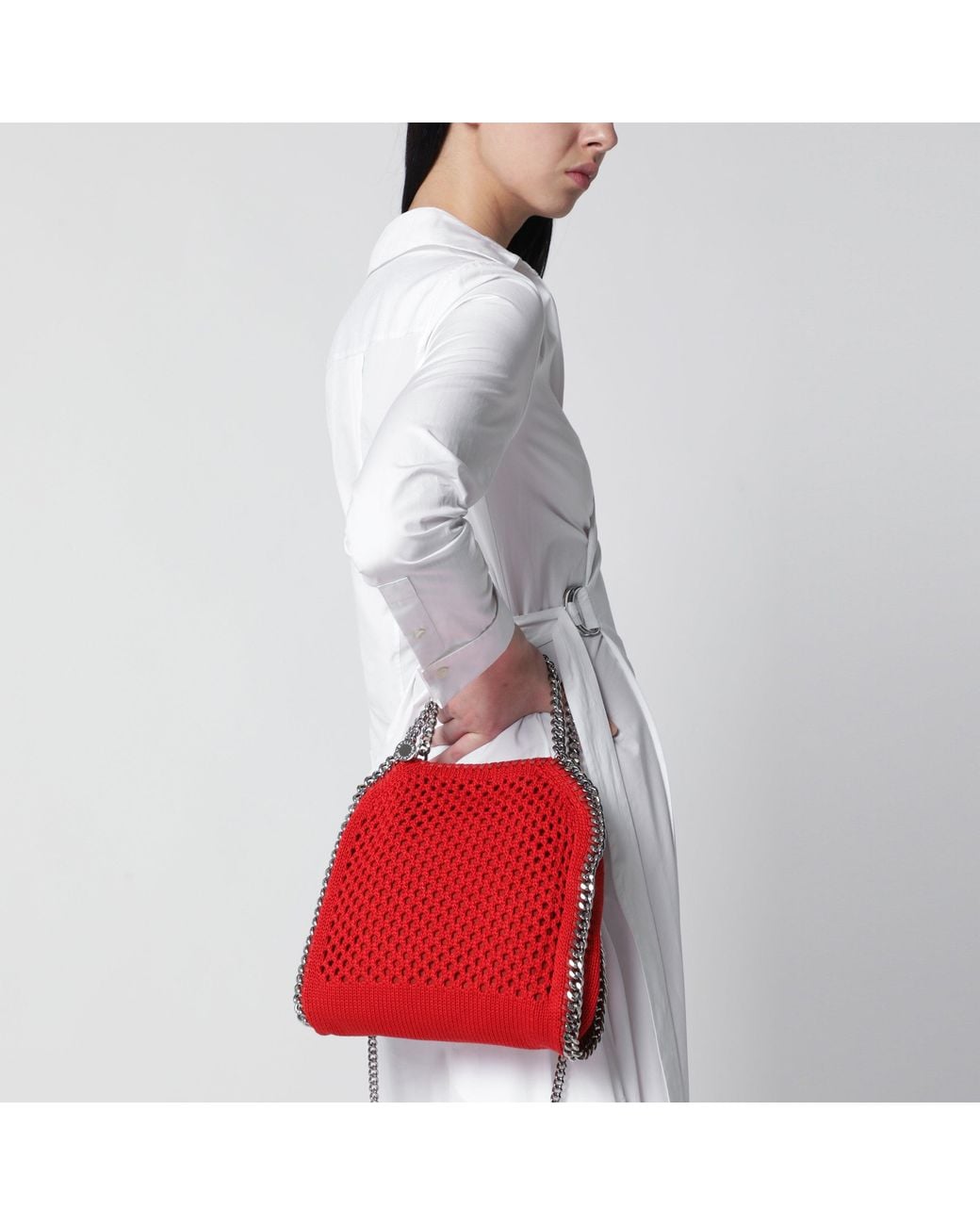 Stella McCartney Red Falabella Mini Tote Bag