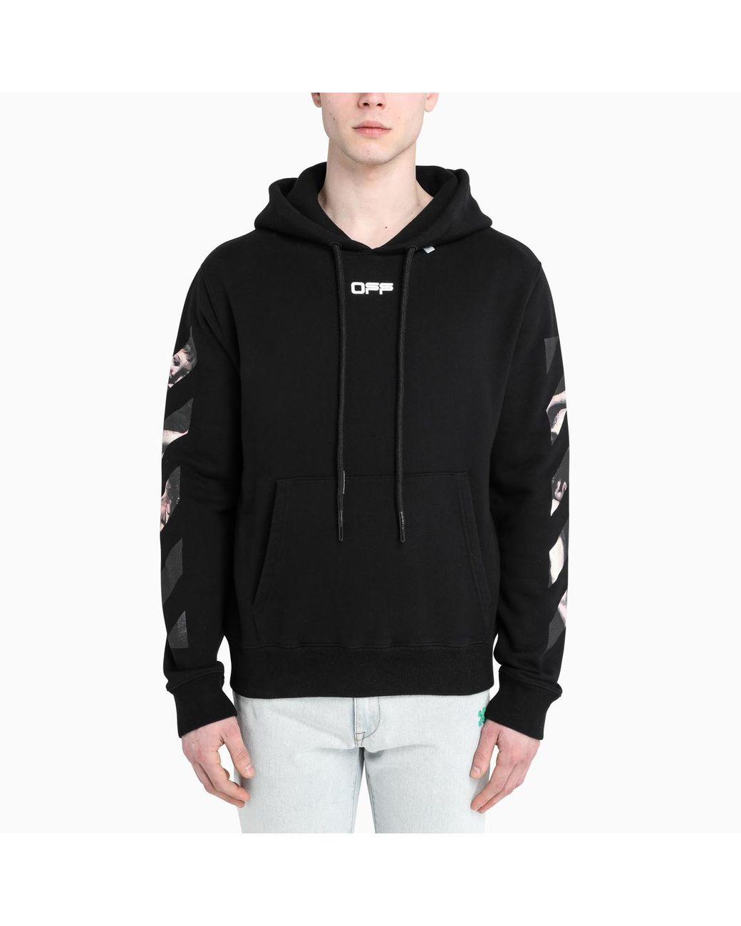 Off-white Black Slim Caravaggio Painting Print Sweatshirt