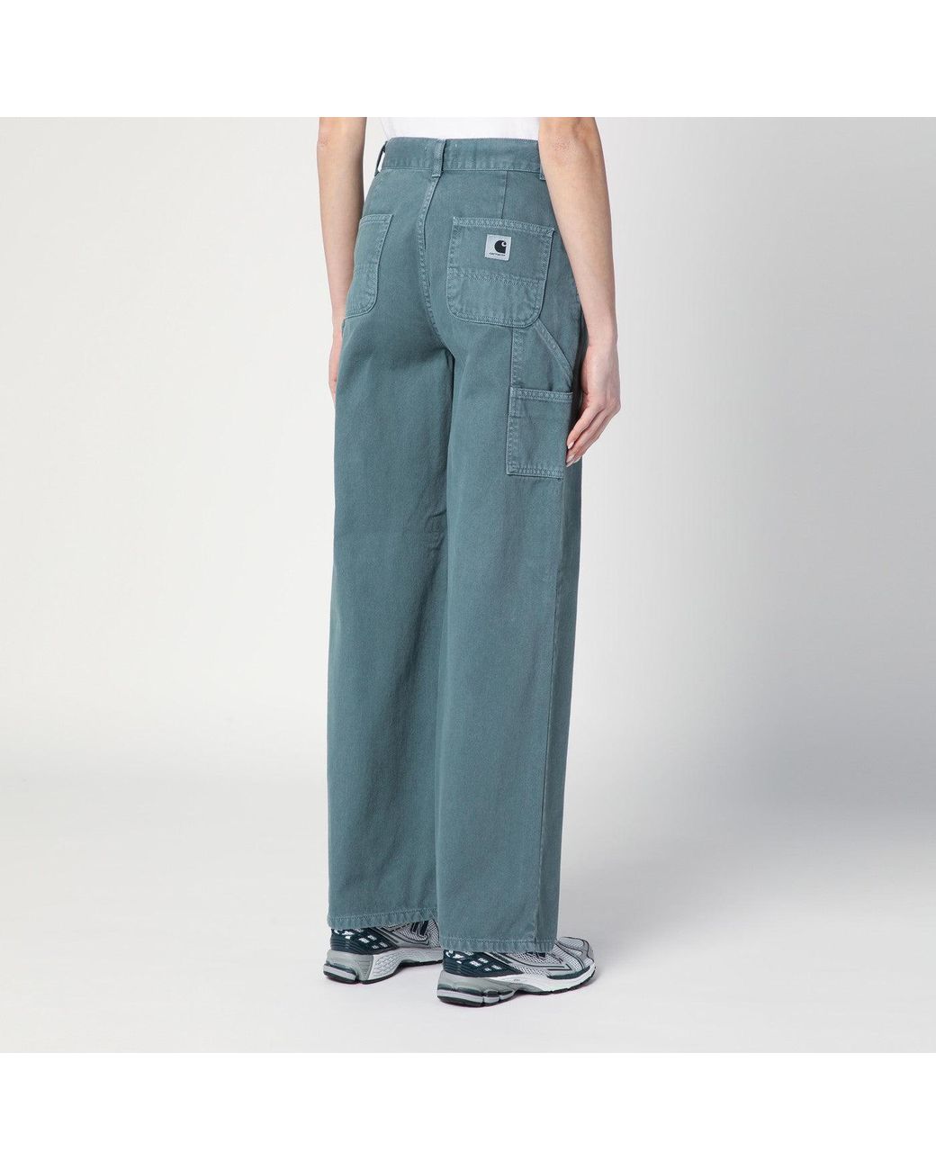 Carhartt Blue Jens Pant In Silver Pine
