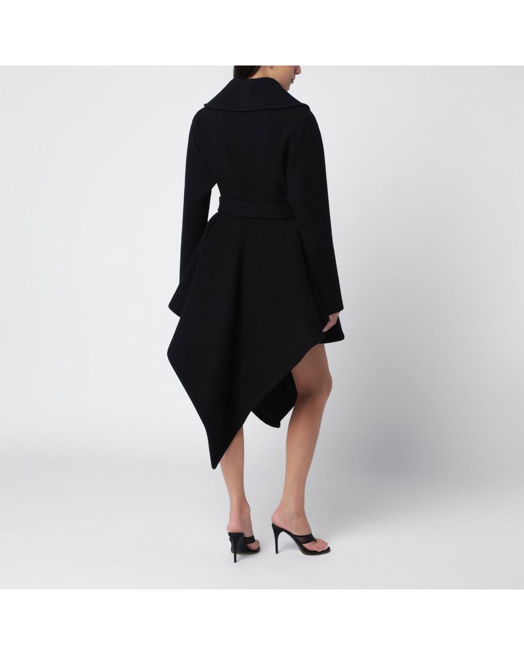 Alaïa Black Asymmetric Wool Coat