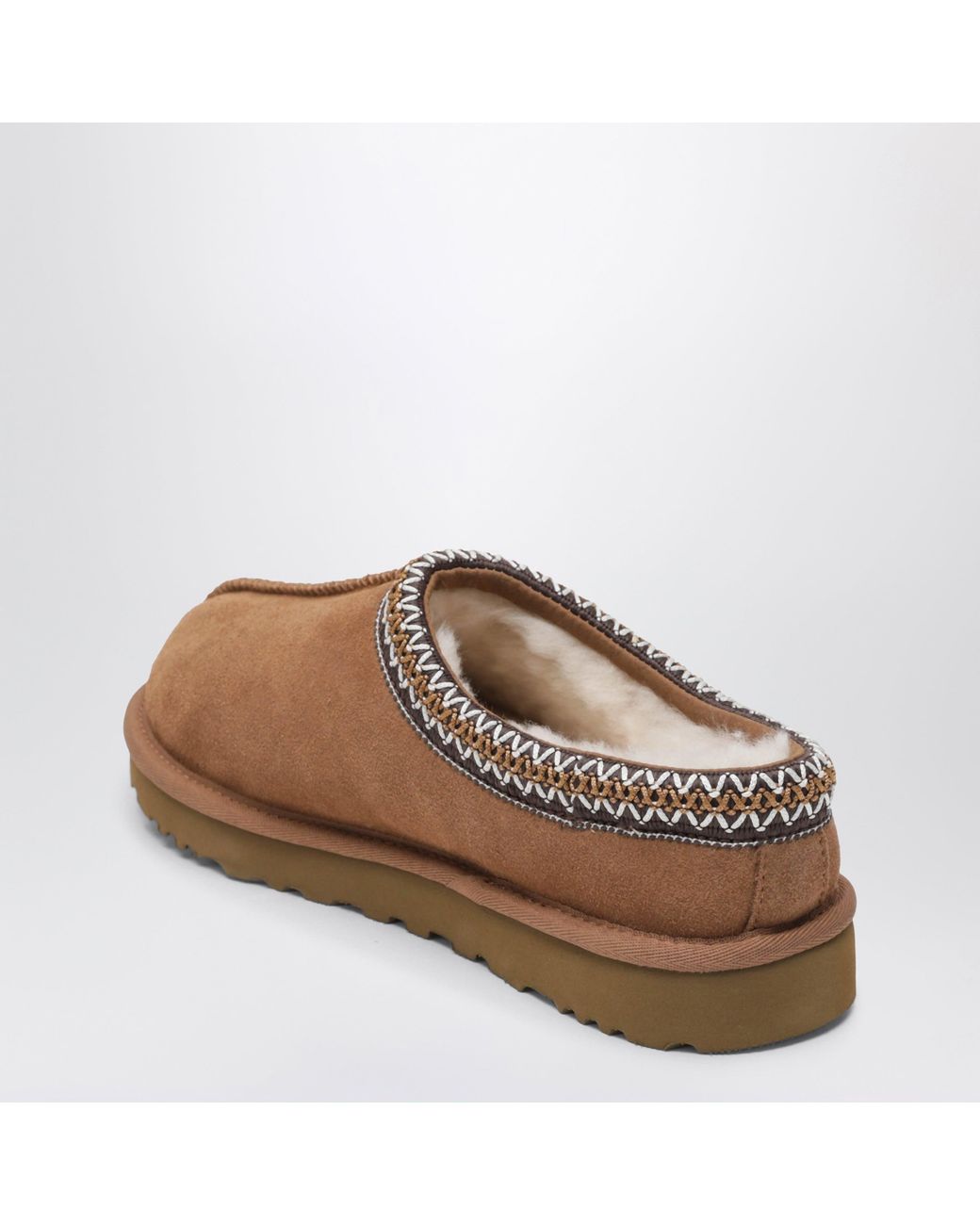 Ugg Brown Tasman Chestnut Eather Slip-Ons
