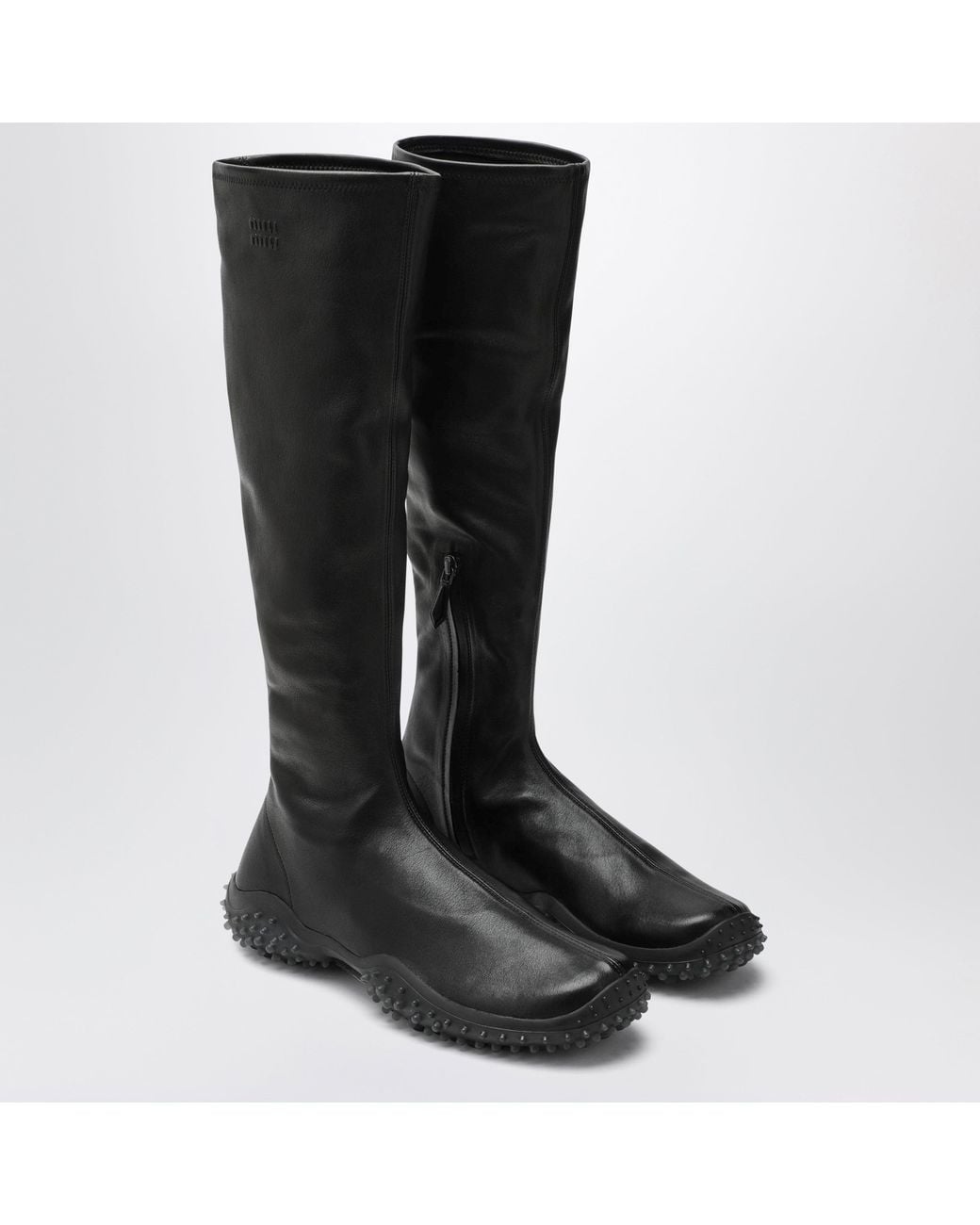 Miu Miu Black High Leather Boots