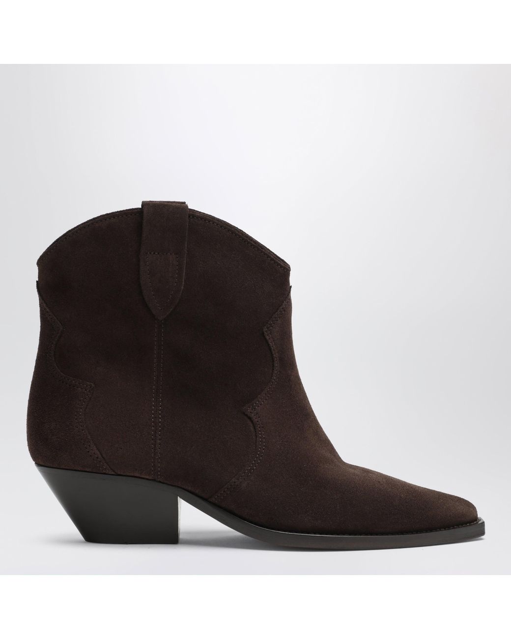 Isabel Marant Black Dewina Suede Cowboy Boots