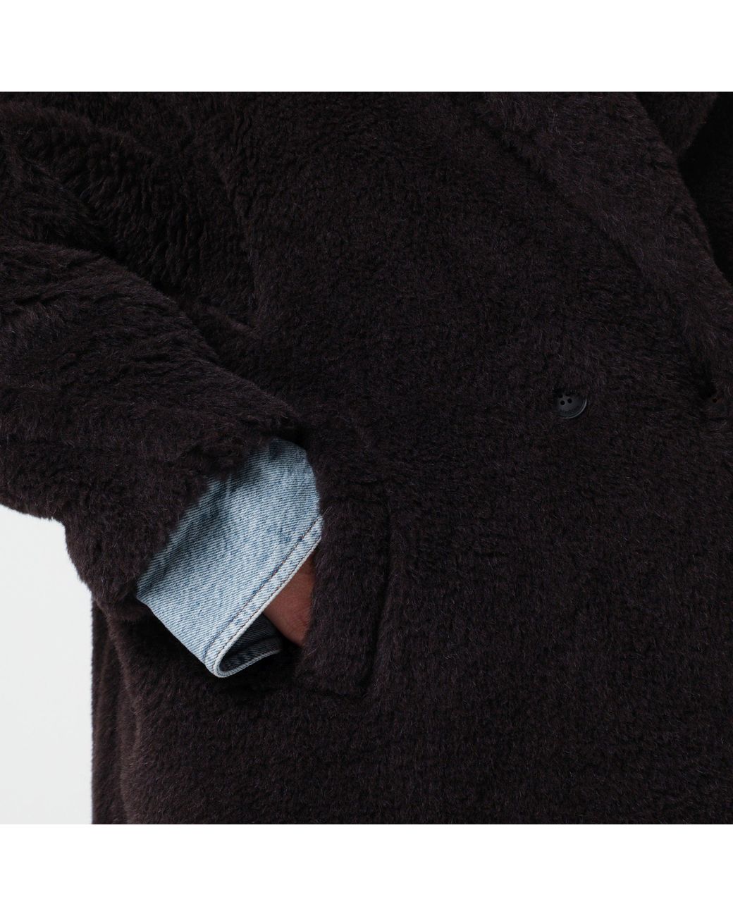 Max Mara Black Teddy Bear Icon Coat