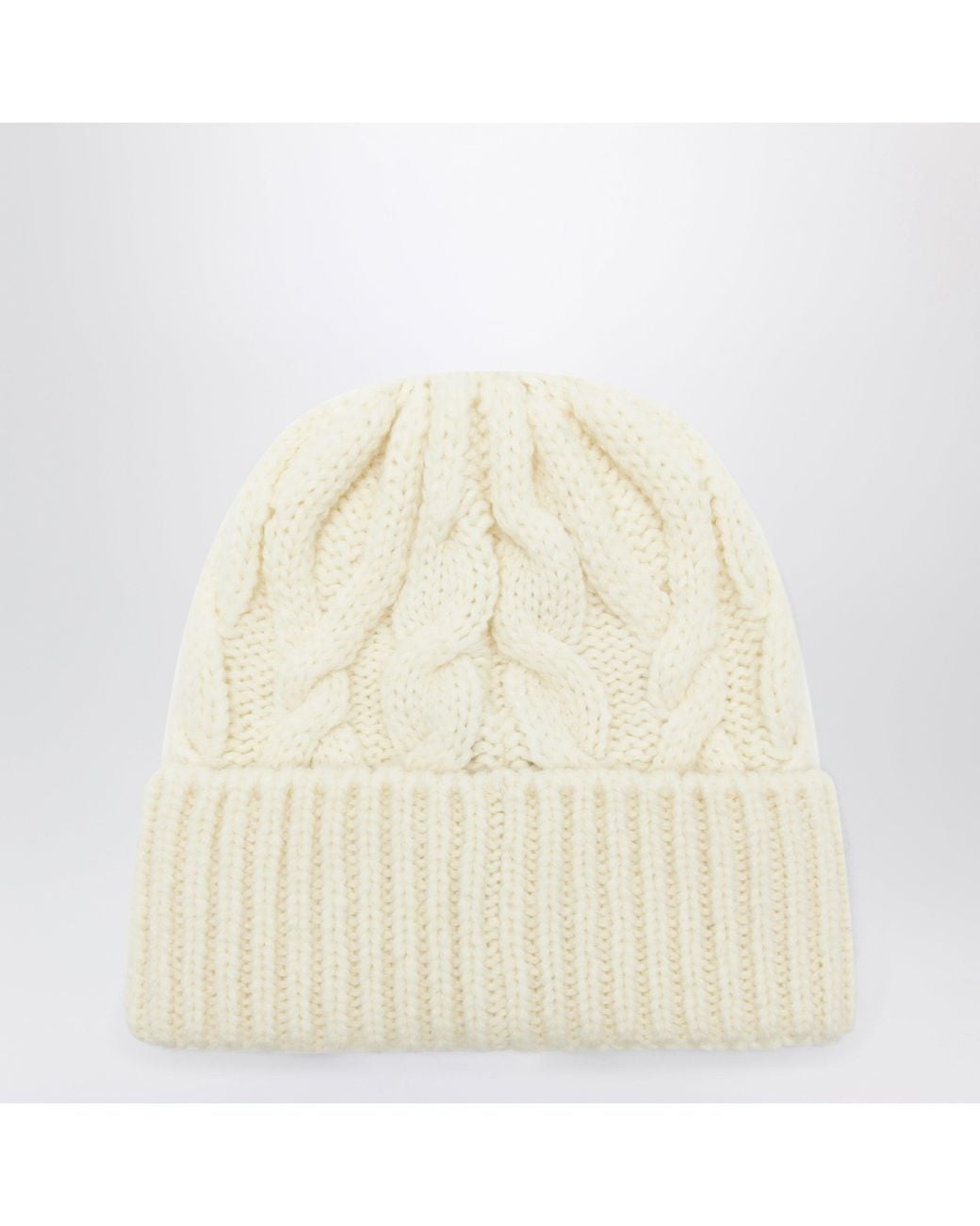 Moncler Natural Ivory Beanie