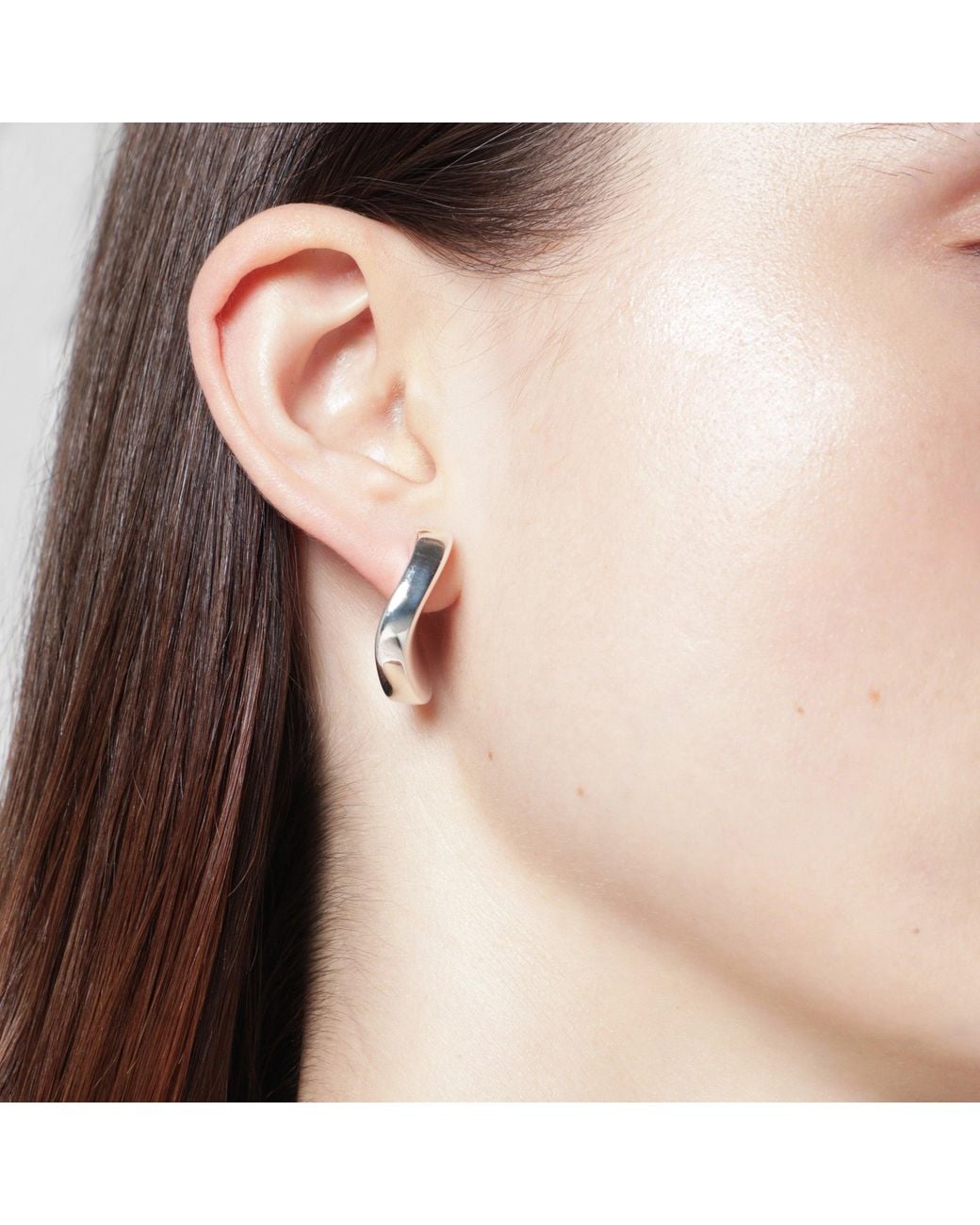 Bottega Veneta White Sterling Earrings