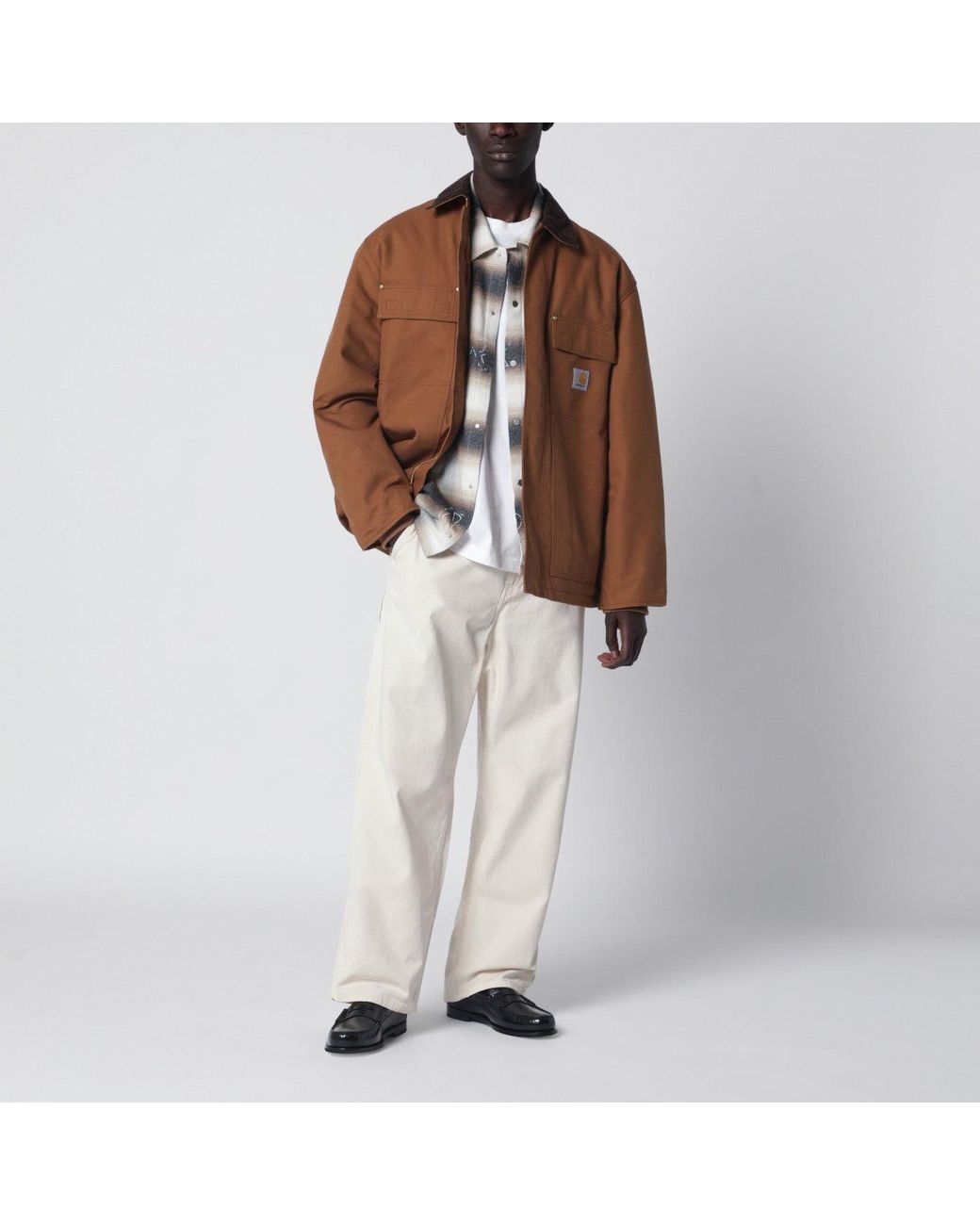 Carhartt Brown Og Arctic Coat Hamilton/Tobacco for men