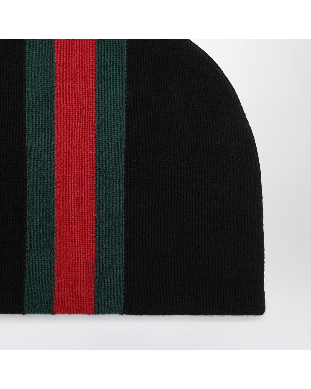 Gucci Black Wool Hat With Web Ribbon for men